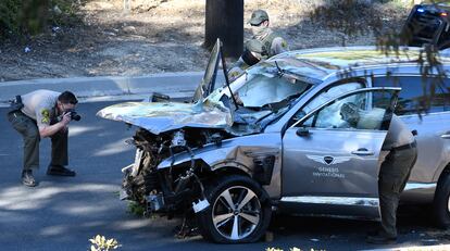 El coche de Tiger Woods.