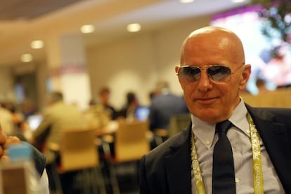 Arrigo Sacchi, en el centro de prensa de Varsovia