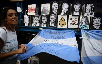 Protesto contra demissões do Centro Cultural Kirchner.