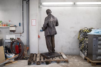 La estatua de Lenin, almacenada en Gelsenkirchen.