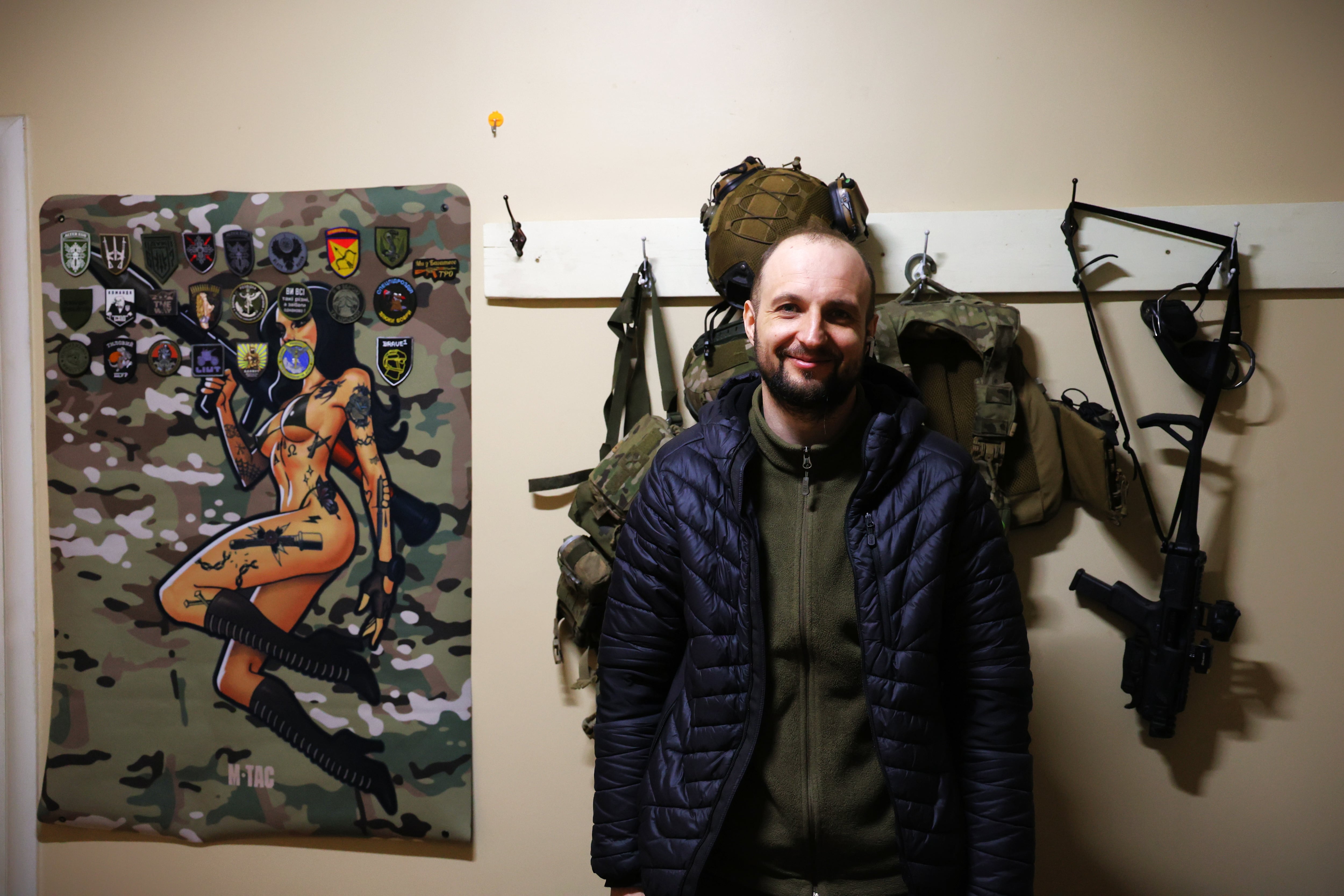 Oleksandr, de 36 años, responsable de un batallón especializados en drones terrestres en el frente de Donetsk.