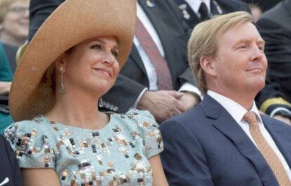 Los reyes Guillermo Alejandro y Máxima en la celebración.