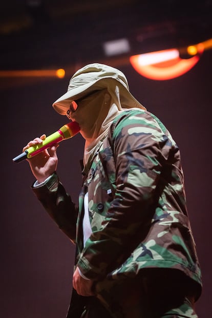 Bad Bunny actuando en el festival Sónar de Barcelona, en 2019.