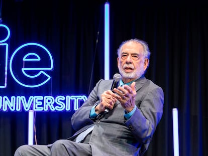 Filmmaker Francis Ford Coppola at his lecture in Madrid, Spain, last Tuesday.