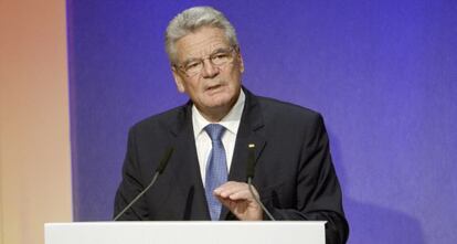 Gauck, en la celebración del Día de la reunificación, hoy.