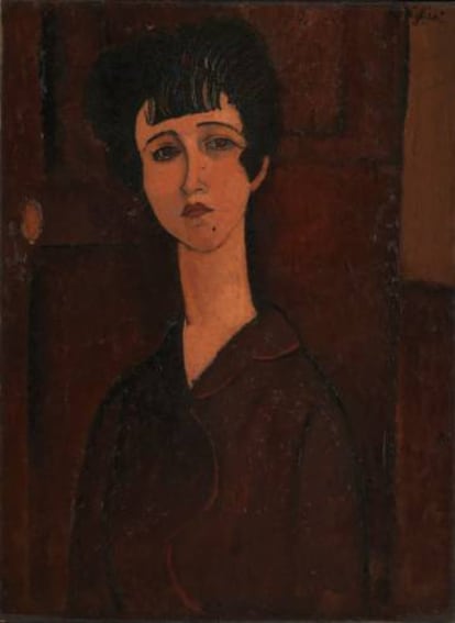 Obra 'Retrato de una niña' de Modigliani.