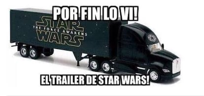 Meme del nuevo tráiler de 'Star Wars' en Twitter