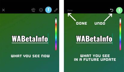 Nuevo control de 'undo' en WhatsApp.
