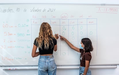 En la imagen una clase de Primaria del CEIP Les Arts de València.