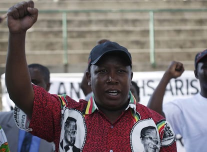 Julius Malema, presidente de las juventudes del gobernante Congreso Nacional Africano, en una imagen reciente.