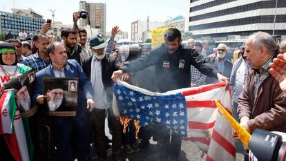 Manifestación contra Estados Unidos en Teherán el 10 de mayo.