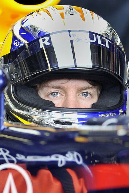 Sebastian Vettel, durante los primeros ensayos en Albert Park.