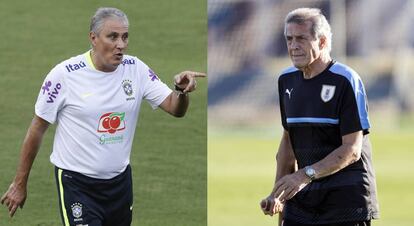 Tite x Tabárez, um confronto entre “professores”.