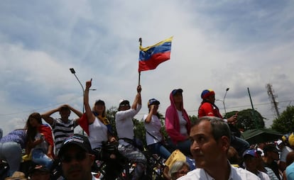 Una protesta en Barquismeto, Venezuela. 