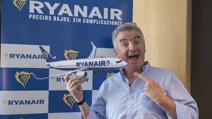 Michael O’Leary, consejero delegado de Ryanair, en un hotel de Madrid en agosto de 2017.