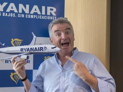 Michael O’Leary, consejero delegado de Ryanair, en un hotel de Madrid en agosto de 2017.