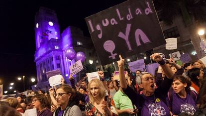 Manifestación del día de la mujer en Santa Cruz de Tenerife.