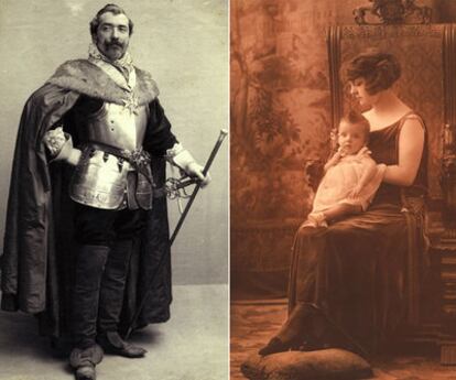 Emilio Fernández Tiffon, hijo de Antonio y Anaïs, disfrazado de Cardenal Richelieu (1891) y 'Retrato de mujer' (1910-1920) realizado en el mismo sillón que se puede ver en la exposición.