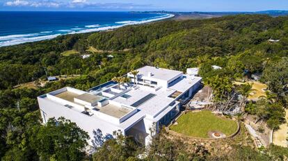 Vista aérea de la casa de Chris Hemsworth y Elsa Pataky en Byron Bay, Australia.