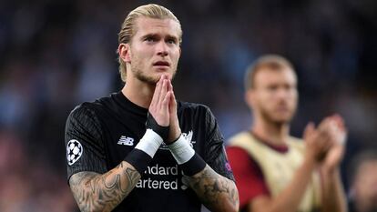Loris Karius durante la final de la Champions League contra el Real Madrid.