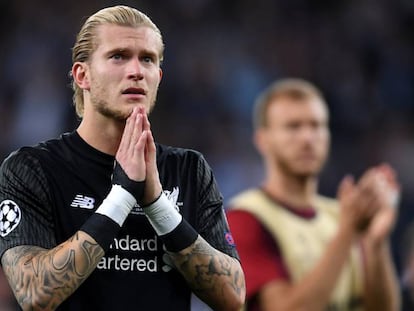 Loris Karius durante la final de la Champions League.