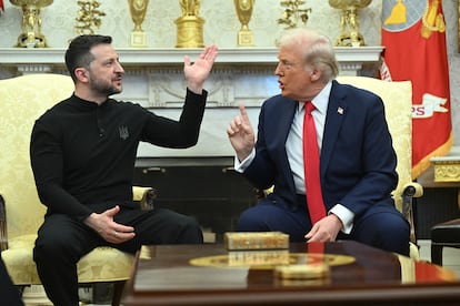 El presidente Donald Trump se reúne en el despacho oval con su homólogo ucranio Volodímir Zelenski.