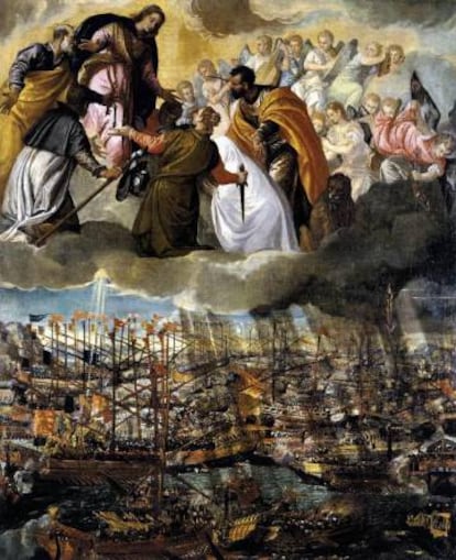 La obra 'La batalla de Lepanto'.