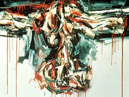 La obra <i>Crucifixion rouge</i>, de Antonio Saura.