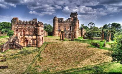 Palacio de Fasilidas, en Fasil Ghebbi, en Gondar (Etiopía).