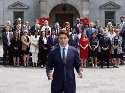 El primer ministro de Canadá, Justin Trudeau, este miércoles tras la remodelación de su Gabinete.