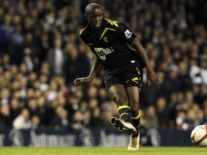 Fabrice Muamba, antes de sufrir el paro cardíaco en el partido del Bolton ante el Tottenham