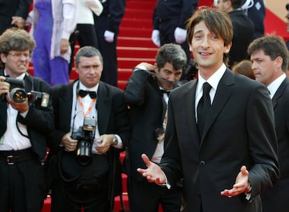 O ator Adrien Brody na 56ª edição do Festival de Cinema, em 2003.