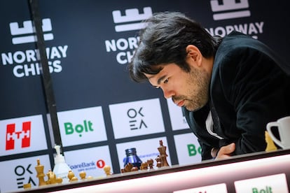 Nakamura, este lunes en el torneo Norway Chess de Stavanger (Noruega)