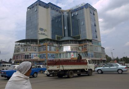 Centro comercial Ambassador, en Mazoria (Addis Abeba).