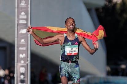 El atleta Tariku Novales estableció este domingo un nuevo récord de España en el Maratón Valencia Trinidad Alfonso al parar el cronómetro con una marca de 2:05:48