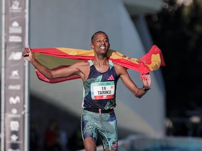 El atleta Tariku Novales estableció este domingo un nuevo récord de España en el Maratón Valencia Trinidad Alfonso al parar el cronómetro con una marca de 2:05:48