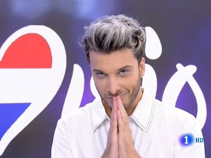 Blas Cantó, en su presentación como representante español en Eurovisión 2020.