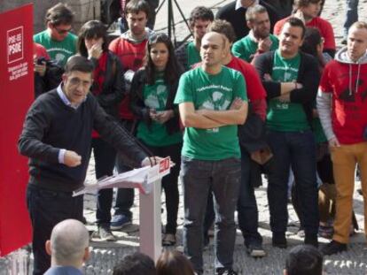 López, durante su acto electoral de hoy en Vitoria.