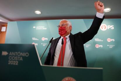 El primer ministro de Portugal, António Costa, el domingo tras ganar las elecciones.