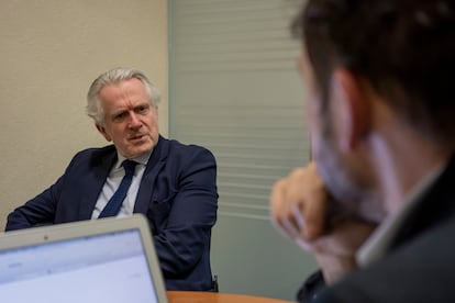Santiago Creel durante la entrevista.