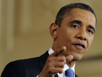 Obama, durante la rueda de prensa del jueves en Washington.