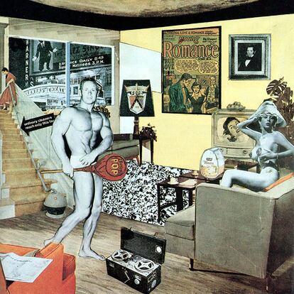 <i>Pero ¿qué hace a los hogares de hoy tan diferentes, tan atractivos?, </i><b>el</b> collage <b>con el que Richard Hamilton saltó a la celebridad en 1956.
