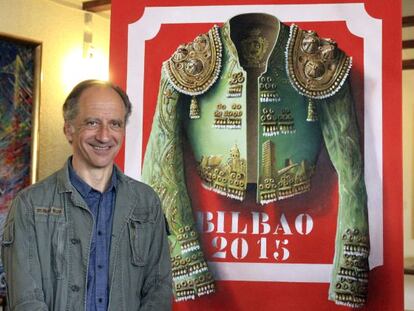 Javier Riaño, autor del cartel ganador de las Corridas Generales de Bilbao.