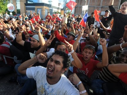 Protesta un d&iacute;a despu&eacute;s de las elecciones generales en Tegucigalpa