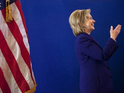 La secretaria de Estado de EE UU, Hillary Clinton, ayer en Moscú.