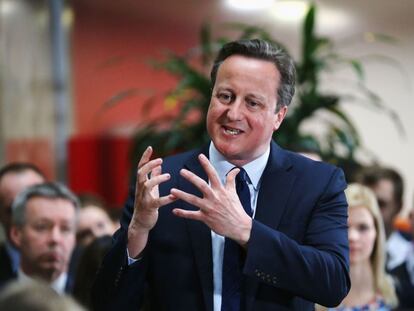 David Cameron, este martes, en Birmingham. 