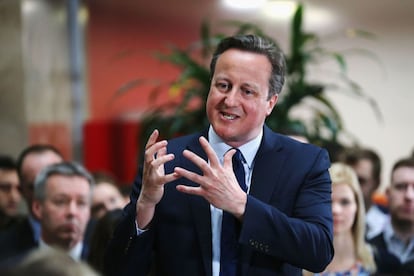 David Cameron, este martes, en Birmingham. 