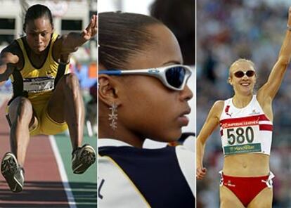 Marion Jones, Daiane Dos Santos y Paula Radcliffe.