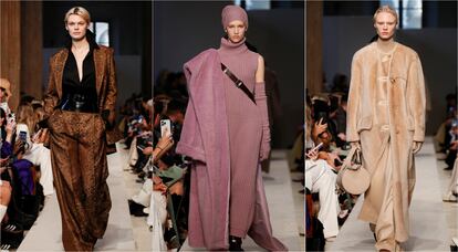 Modelos en el desfile de Max Mara de la semana de la moda de Milán celebrada en febrero de 2023.