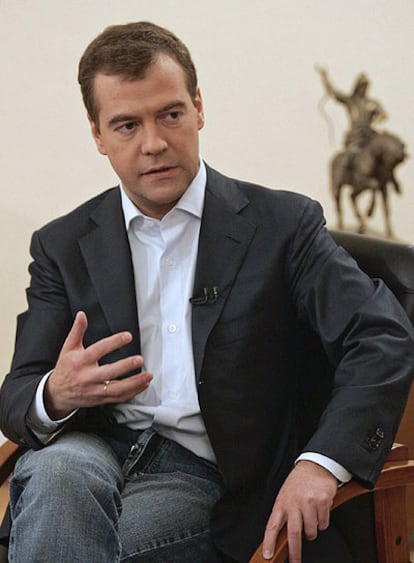 Dmitri Medvédev, delfín de Putin y presidente de Gazprom.